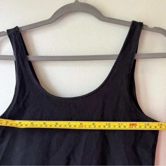 Gap Black Fitted Bodysuit Tank Style Scoop Neck Stretch Cotton Blend Size Small - Picture 5 of 8